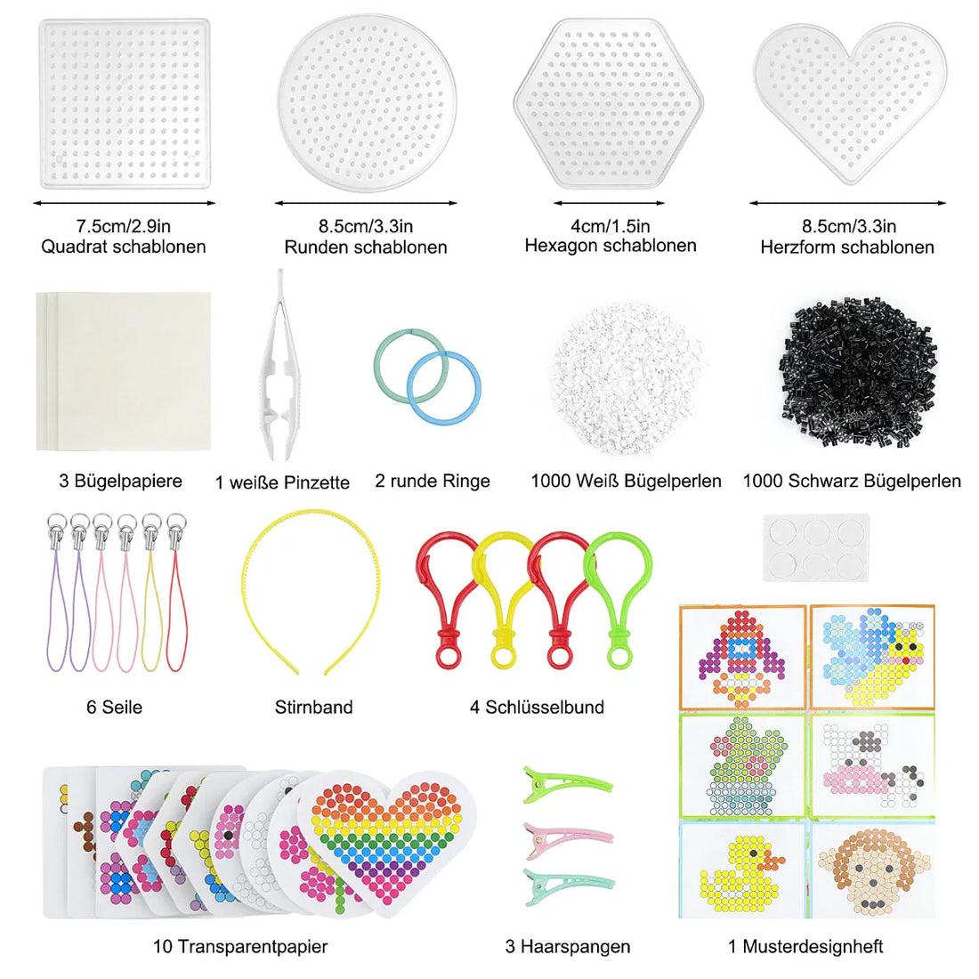 Homgaty 24-Color Perler Bead Set, 6300 Perler Beads with Perler Bead Boards, Peg Bead Set in Organizer Box - Ideal for Birthday and Christmas Gifts, Kids DIY (5mm)